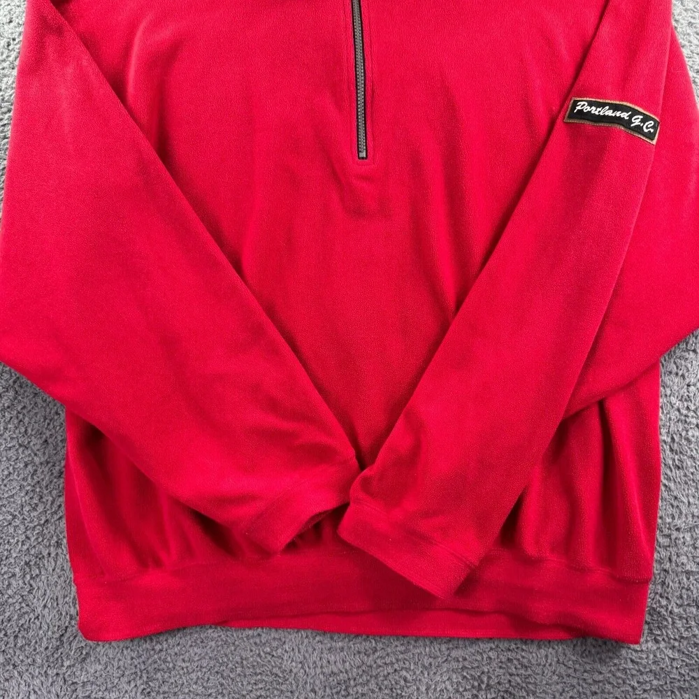 SDI Golf Pullover Mens 2XL Vintage Portland Course Red 1/4 Zip Dadcore Patch VTG